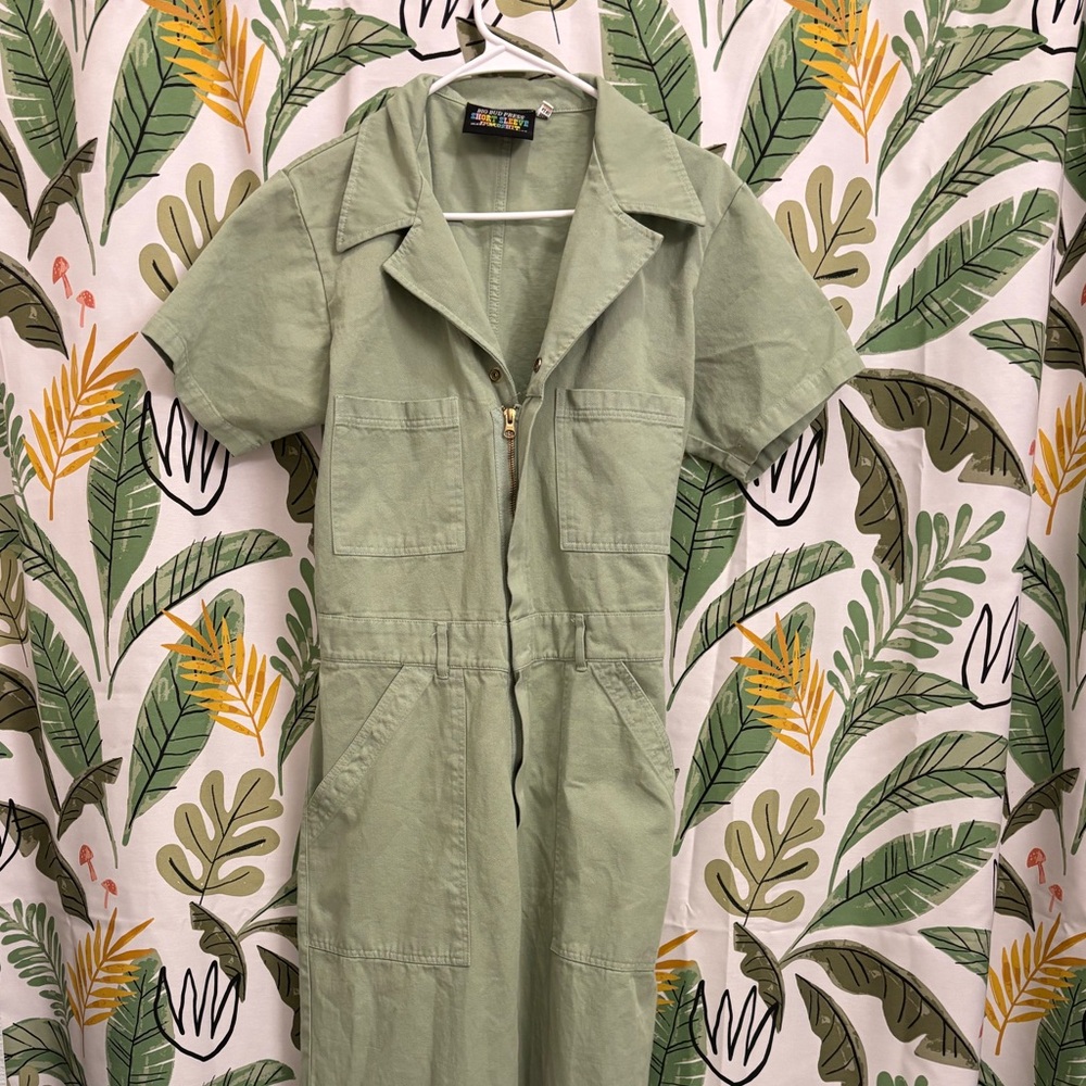 Big Bud Press (discontinued color) Mint Green Short Sleeve Jumpsuit
